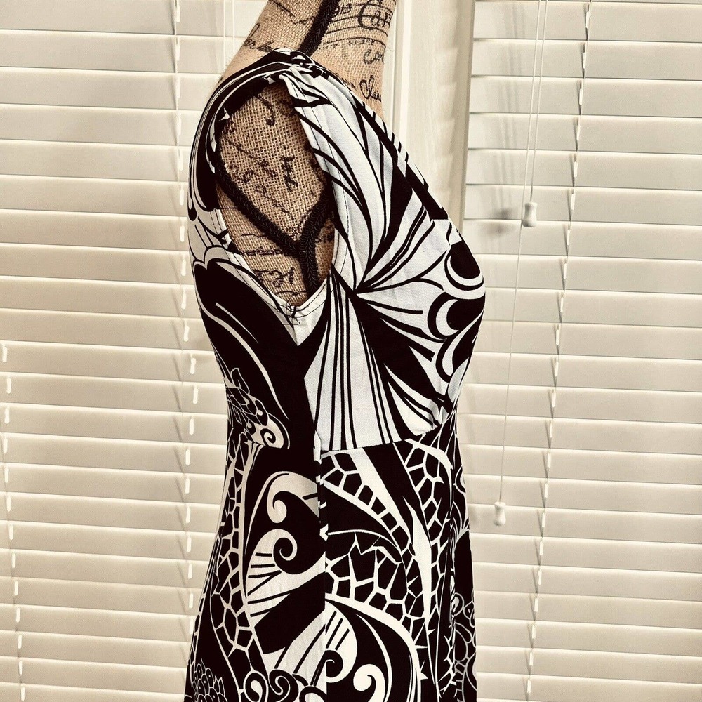 90’s Y2K Zoey Beth Juniors Maxi Dress Size Small Floral Sleeveless Black White - Picture 6 of 15